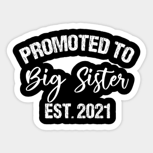 Promoted To Big Sister Est 2021 Sticker